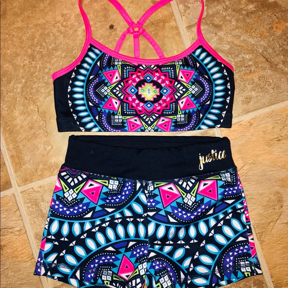 Justice spandex set